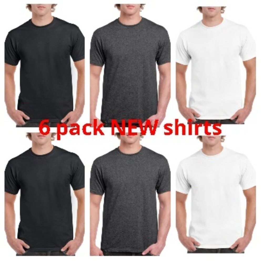 NEW 6 pack men shirt short sleeve 6 shirts great deal!